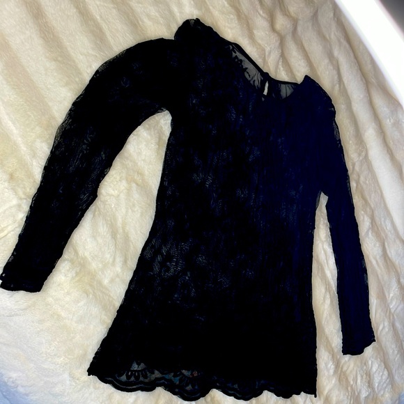 This is a custom tailored transparant blouse. Black , sexy, Naturist clothing - Picture 2 of 5